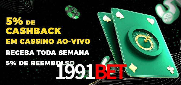 Promoções do cassino ao Vivo 1991bet